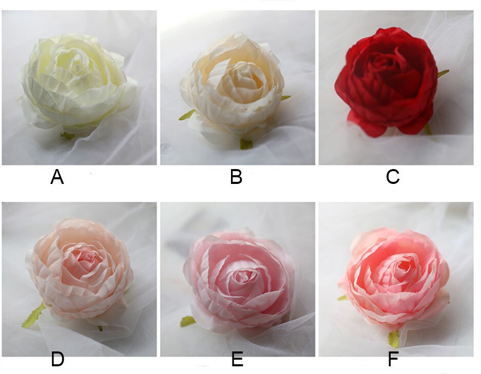 New Arrival 30 PCS Wedding Floral Artificial Simulation Peony Camellia Bud Diam.7cm Wedding Decoration Flower Head DIY Background
