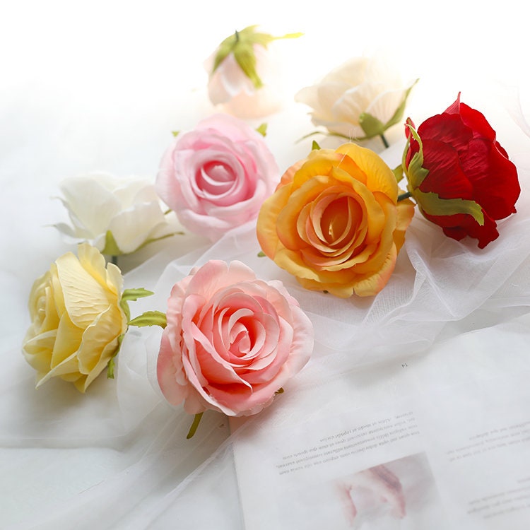 30Heads Wedding Flower Artificial Simulation Silk Rose Camellia Diam.9cm DIY Wedding Event Decoration Backgroudnd Floral