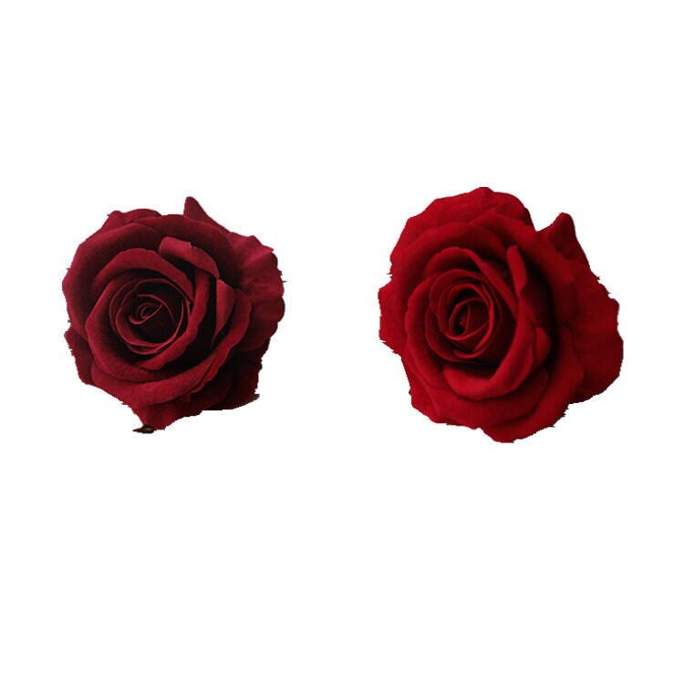 30 heads Diam.8cm Velvet Rose Artificial Simulation Floral DIY Wedding Decoration Holiday Hat Shoes Acessories Flower Head
