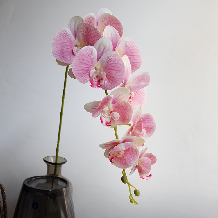 5 Stems Feel Hand Touch Simulation 3D Orchids Flowers Length 107cm/42.12" Wedding Dinner Venue Decoration Butterfly Phalaenopsis Flowers