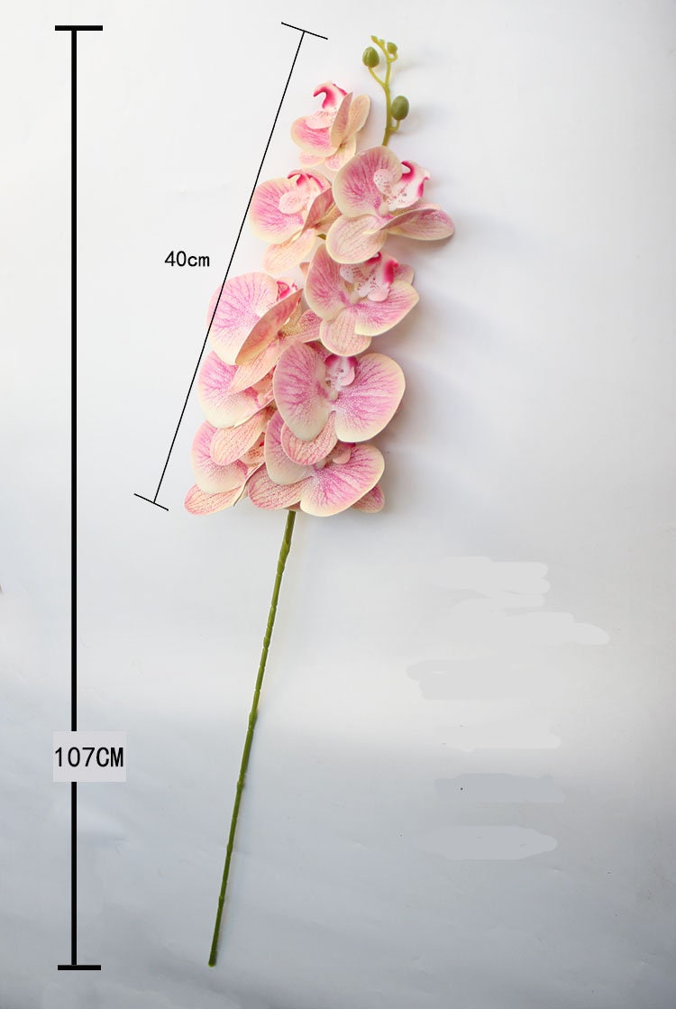 5 Stems Feel Hand Touch Simulation 3D Orchids Flowers Length 107cm/42.12" Wedding Dinner Venue Decoration Butterfly Phalaenopsis Flowers
