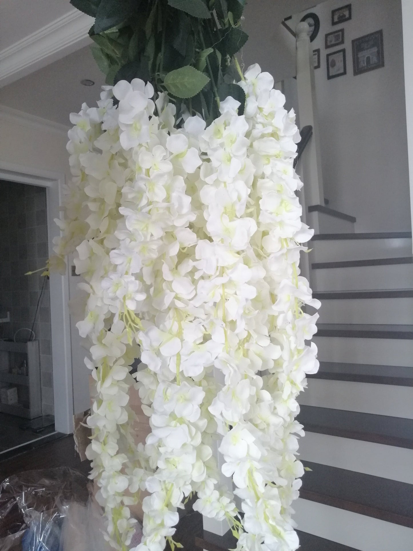 10 pcs Length 60/90/120cm Silk Wisteria Vine Garland Hanging Flowers For Outdoor Wedding Ceremony Arch Floral Decoration