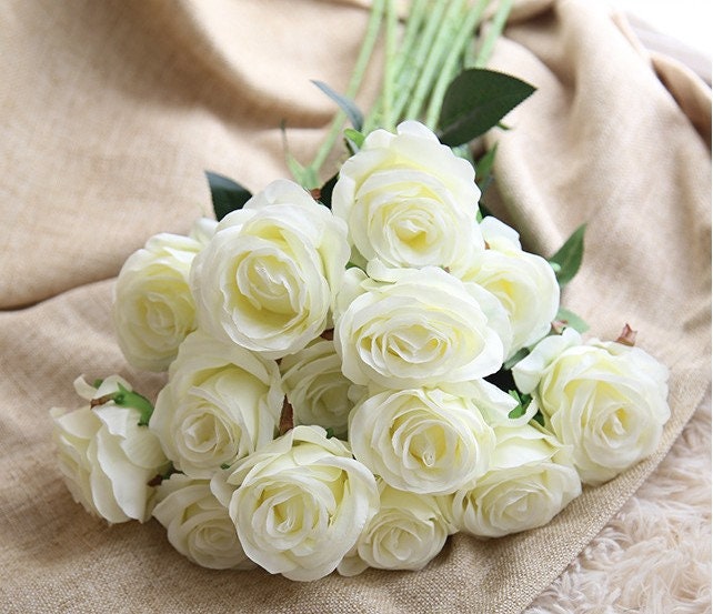Pink Wedding Rose 14 Stems Artificia Simulation Rose For Wedding Decoration Bridal Bridesmaids Bouquet Centerpieces Table Flowers