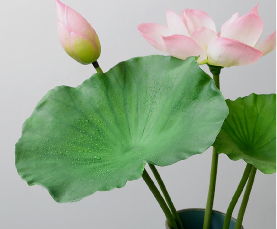 Artificial Simulation Lotus Leaf PU Leaf Water Lily Leaf True Touch Feel Hand Leaf Fish Tank Pond Decoration Floating Pool Plants