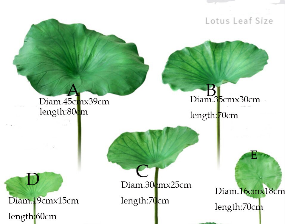 Artificial Simulation Lotus Leaf PU Leaf Water Lily Leaf True Touch Feel Hand Leaf Fish Tank Pond Decoration Floating Pool Plants