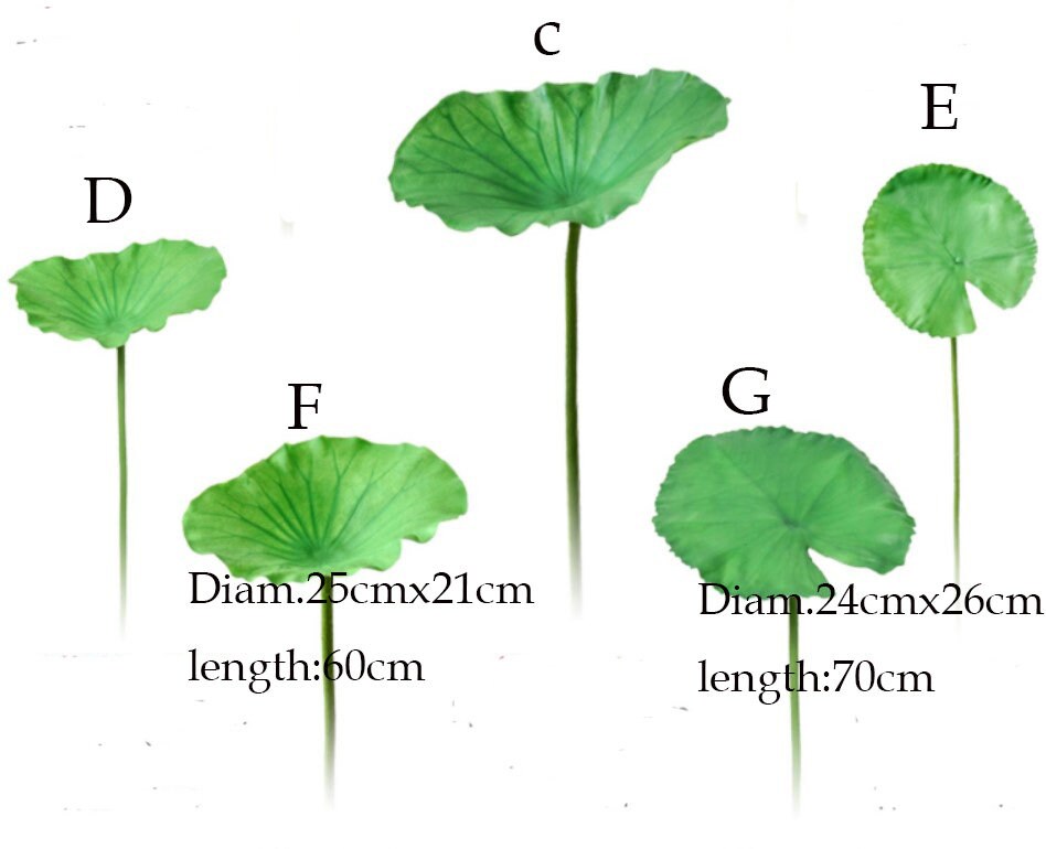 Artificial Simulation Lotus Leaf PU Leaf Water Lily Leaf True Touch Feel Hand Leaf Fish Tank Pond Decoration Floating Pool Plants
