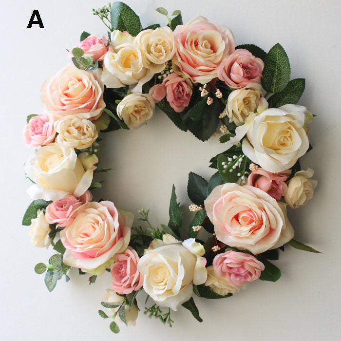 Spring Rose Penoy Wreath For Front Door Farmhouse Decor, Wedding wreath Year Round Wreath,Indoor Outdoor Decor Wreath