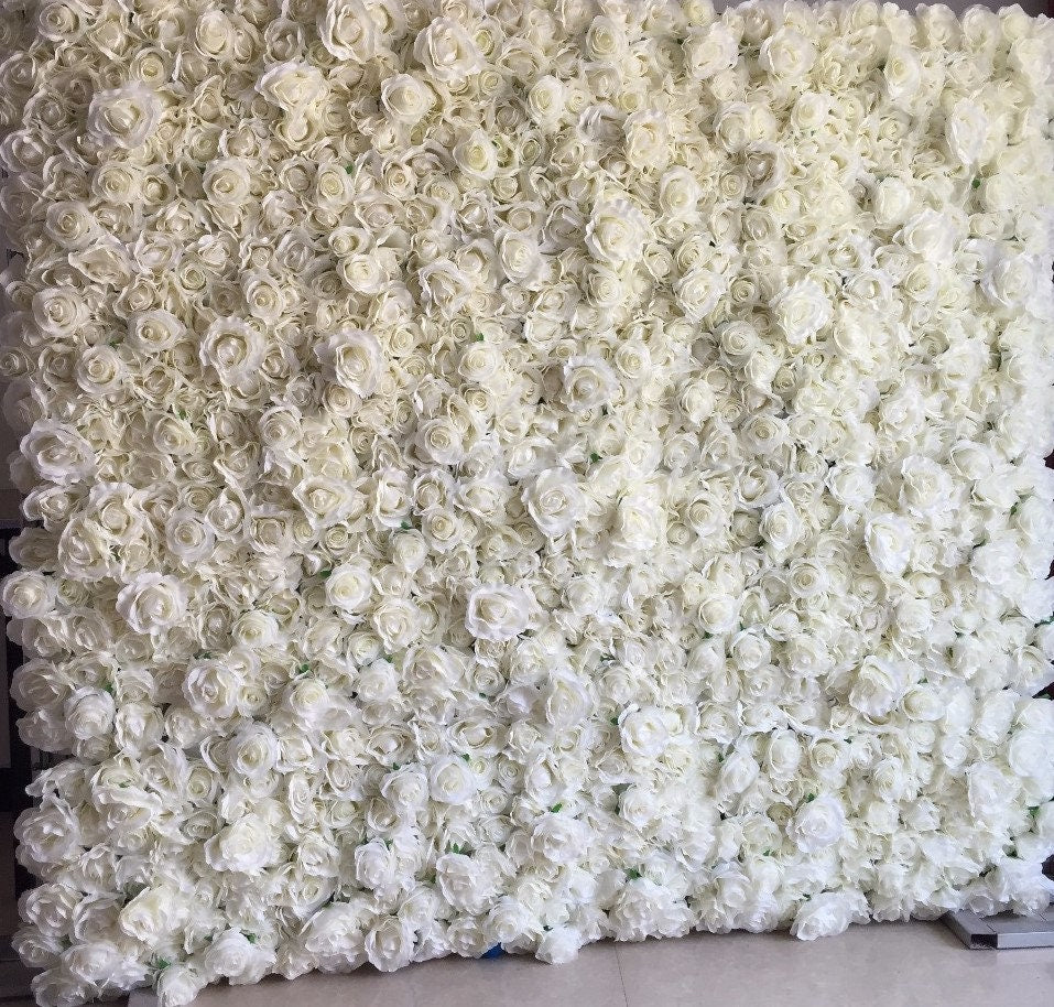 Ivory Rose Flower Wall For Wedding Photography Backdrop Bridal Shower Summer Day Special Event Arrangement Decor Floral Panels 40x60cm