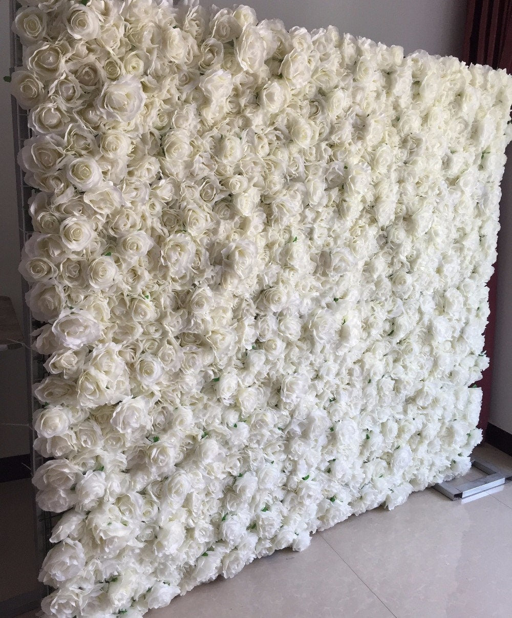 Ivory Rose Flower Wall For Wedding Photography Backdrop Bridal Shower Summer Day Special Event Arrangement Decor Floral Panels 40x60cm