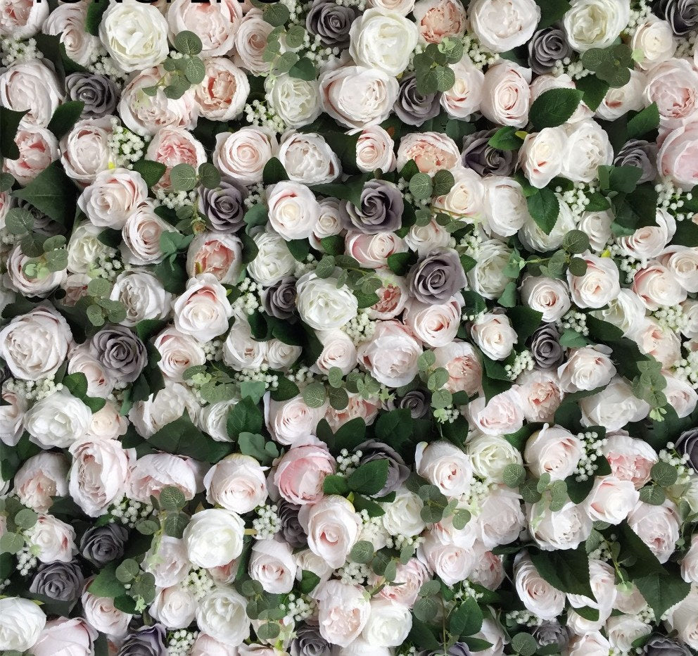 3D Floral Wall For Wedding Arrangement Fake Flower Wall For Bridal Shower Special Event Salon Party Backdrop Decor Flower Panels 40x60cm