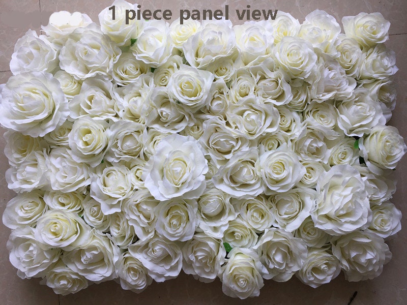 Ivory Rose Flower Wall For Wedding Photography Backdrop Bridal Shower Summer Day Special Event Arrangement Decor Floral Panels 40x60cm