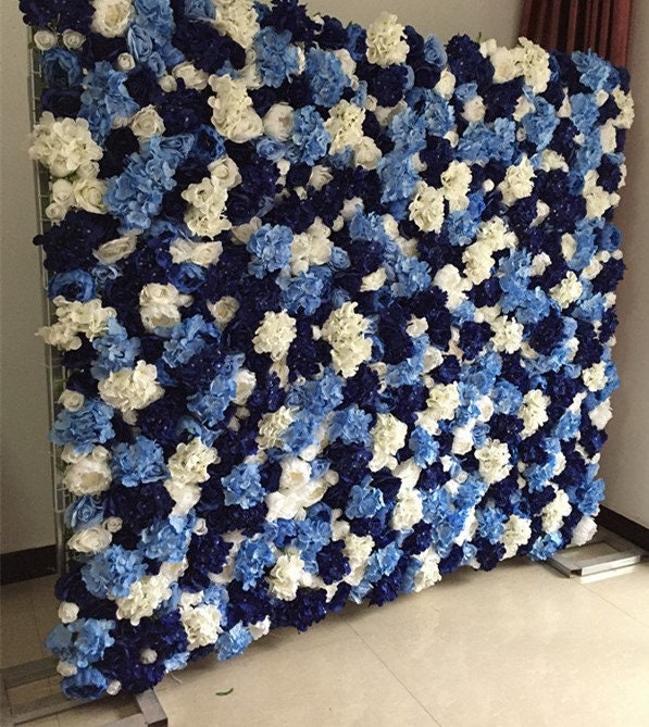 Royal Blue Flower Wall Floral Wall for Wedding Photography Backdrop Special Event Party Decor Panels