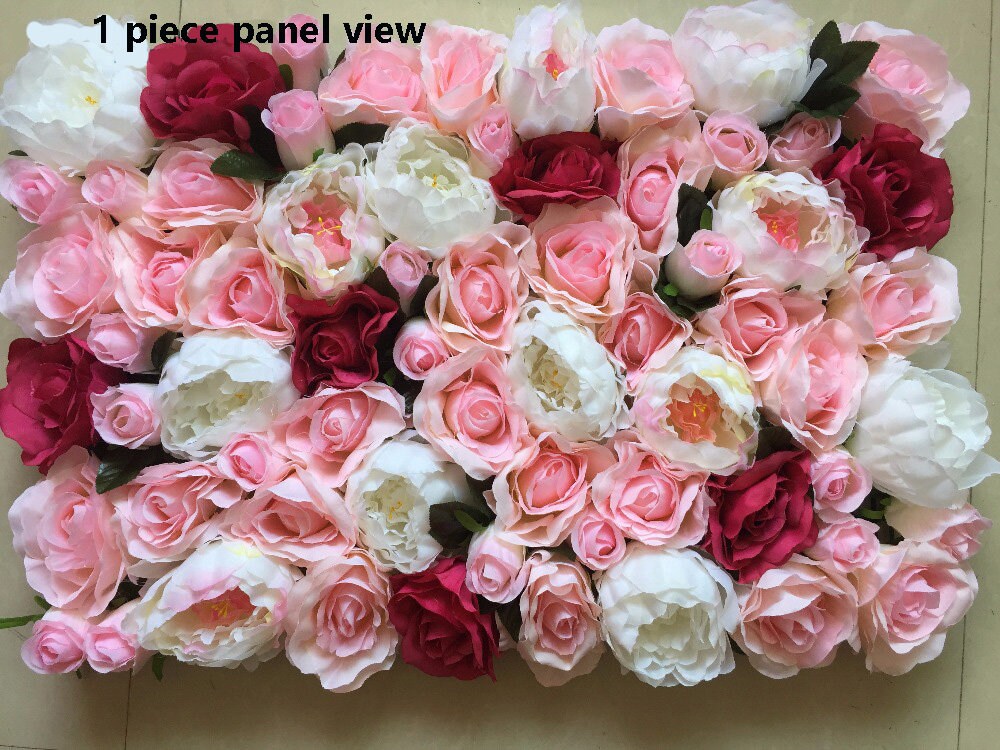 Floral Wall Artificial Simulation Silk Rose Flower Wall For Romantic Photography Backdrop Special Event Arrangement Decor Panels 40*60cm