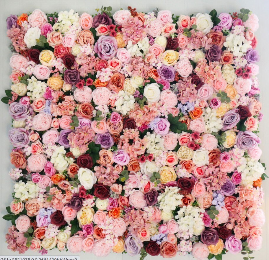 New Customized Beautiful Flower Wall For Wedding Photography Backdrop Artificial Simulation Flower Wall for Special Event Party Decor Panel
