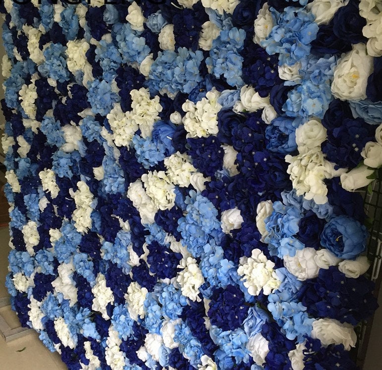 Royal Blue Flower Wall Floral Wall for Wedding Photography Backdrop Special Event Party Decor Panels