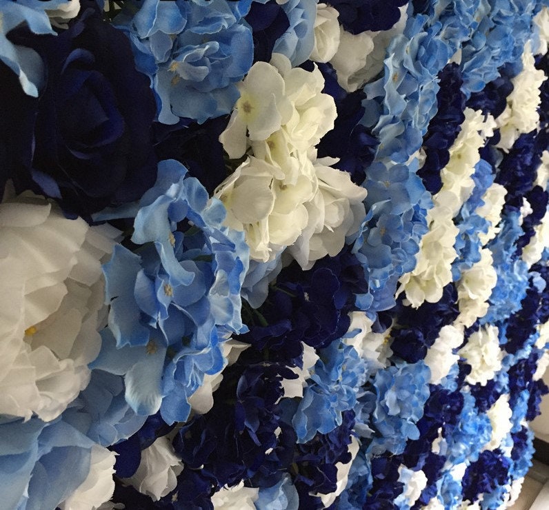Royal Blue Flower Wall Floral Wall for Wedding Photography Backdrop Special Event Party Decor Panels