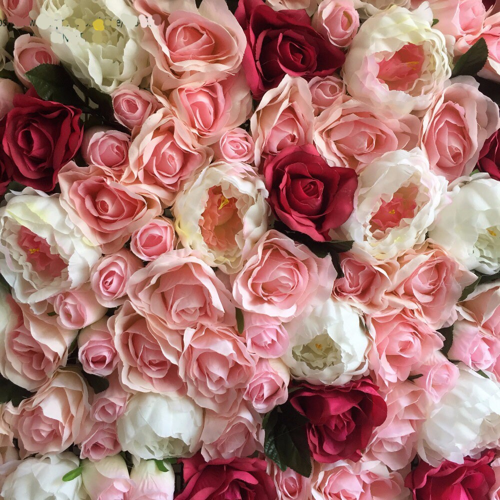 Floral Wall Artificial Simulation Silk Rose Flower Wall For Romantic Photography Backdrop Special Event Arrangement Decor Panels 40*60cm