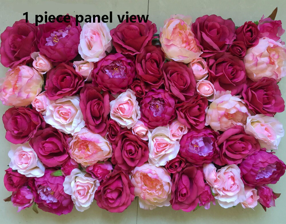 Artificial Peony Rose Flower Wall Bridal Shower Baby Shower Background For Romantic Photography Panels 15.75X23.62inch