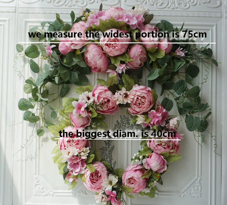 Mauve/Blush Peony & Eucalyptus Swag/Wreath for Wedding/Front Door, Rustic Flower Swag, Boho Wreath, Rose and Eucalyptus Swag/Wreath