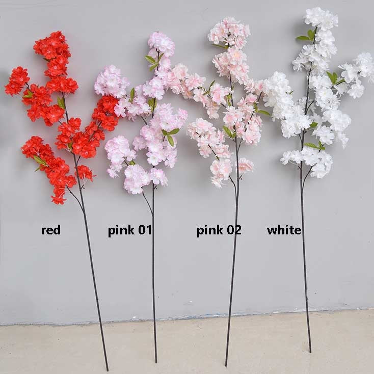 5 Stems Sakura Spring Flowers Length 101cm/39.8" Artificial Simulation Silk Cherry Blossom Wedding Decor Arrangment Floral