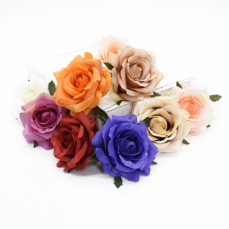 Wholesale Wedding Flowers 50 Heads Artifical Simulation Silk Rose DIY Wedding Centerpieces Backdrops Decoration Supplies Floral Head