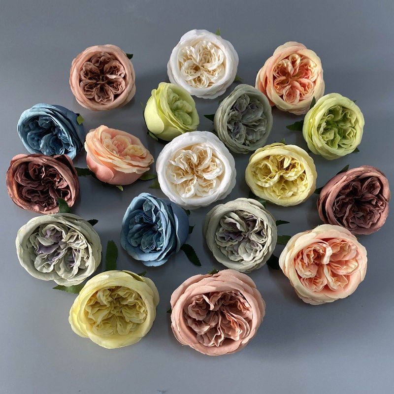 New Arrival 30 Heads Wedding Flower Artificial Simulation Silk Austin Rose Wedding Special Event Decor Fake Florals DIY Background