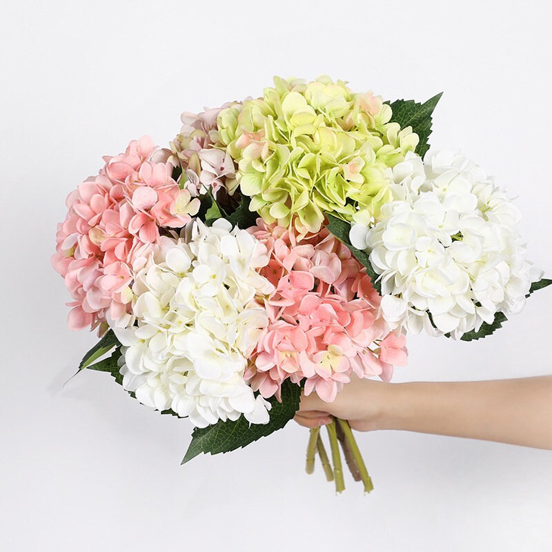Artificial Simulation Silk Hydrangea Flowers Hydrangea Real Like For Bridal Bouquet Wedding Centerpieces Flower Wall Wreath 10 Stems