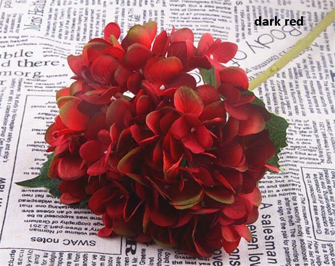 Artificial Simulation Silk Hydrangea Flowers Hydrangea Real Like For Bridal Bouquet Wedding Centerpieces Flower Wall Wreath 10 Stems