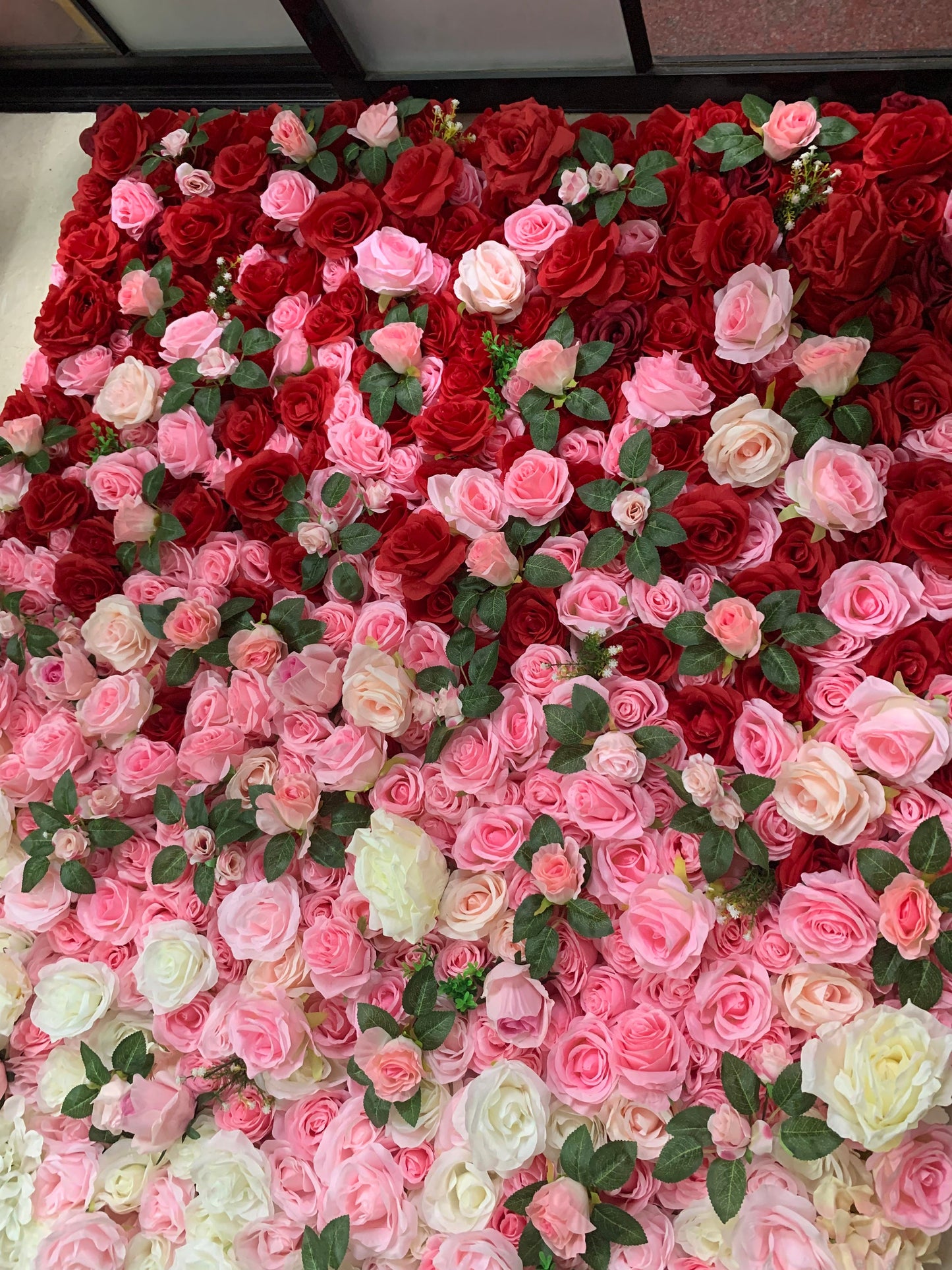 Gradual Color Floral Wall Wedding Arrangement Fake Flower Wall Backdrop Bridal Shower Event Salon Party Photography Panel 15.75"x23.62"