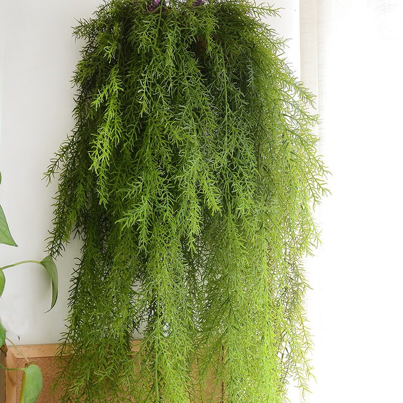 Bundle Artificial Hanging Plant Faux Leaves Grass Greenery Garland Fake Plants Vines Flower Arrangement Wedding Decoration Wall Outdoor