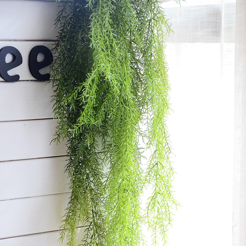 Bundle Artificial Hanging Plant Faux Leaves Grass Greenery Garland Fake Plants Vines Flower Arrangement Wedding Decoration Wall Outdoor