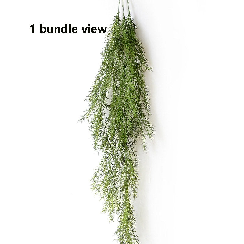 Bundle Artificial Hanging Plant Faux Leaves Grass Greenery Garland Fake Plants Vines Flower Arrangement Wedding Decoration Wall Outdoor