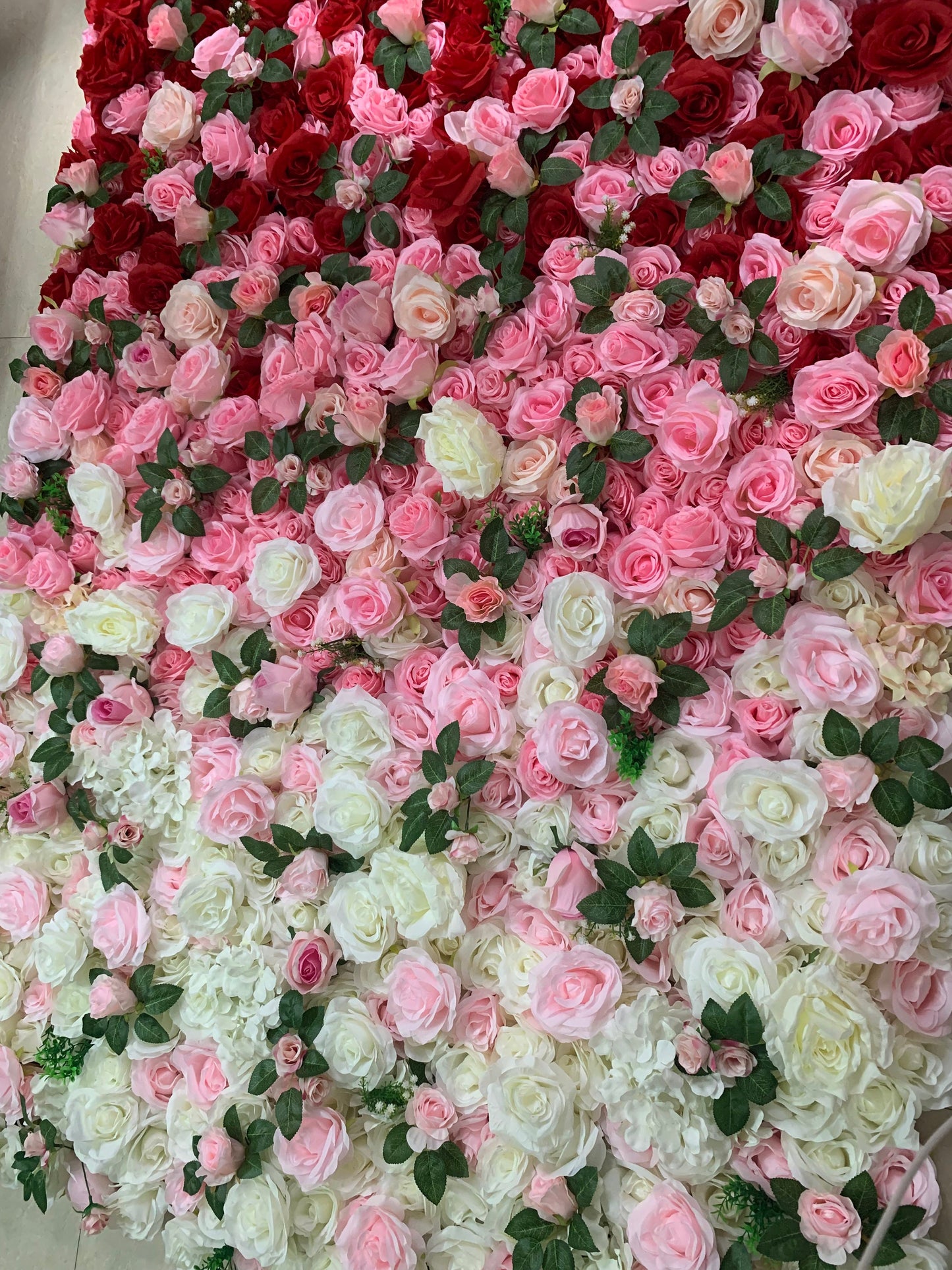 Gradual Color Floral Wall Wedding Arrangement Fake Flower Wall Backdrop Bridal Shower Event Salon Party Photography Panel 15.75"x23.62"