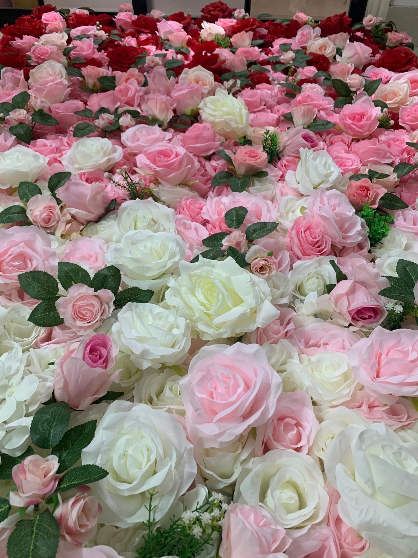 Gradual Color Floral Wall Wedding Arrangement Fake Flower Wall Backdrop Bridal Shower Event Salon Party Photography Panel 15.75"x23.62"