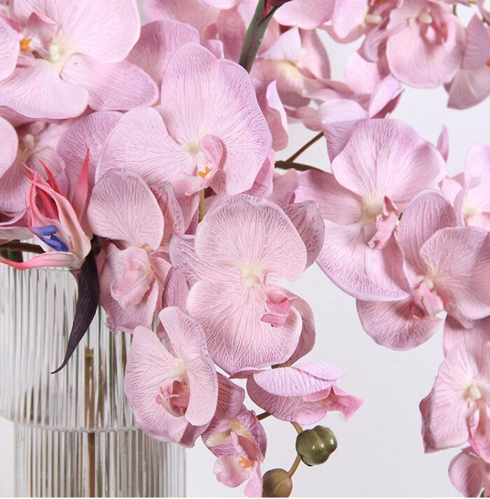 Luxury Silk Flower Silk Butterfly Orchid Stem 37" Tall For Wedding Table Centerpieces Butterfly Orchid Phalaenopsis