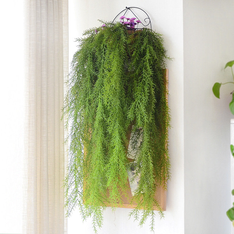 Bundle Artificial Hanging Plant Faux Leaves Grass Greenery Garland Fake Plants Vines Flower Arrangement Wedding Decoration Wall Outdoor