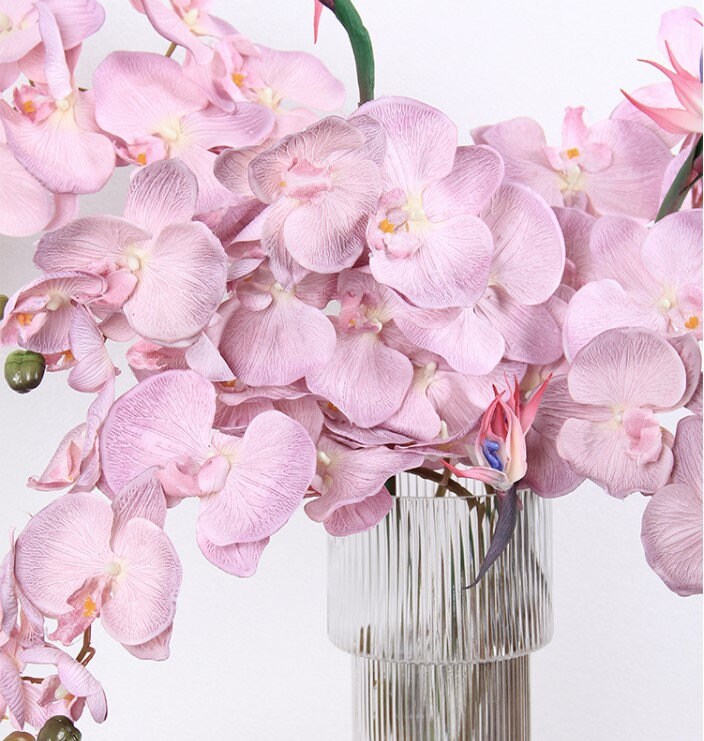 Luxury Silk Flower Silk Butterfly Orchid Stem 37" Tall For Wedding Table Centerpieces Butterfly Orchid Phalaenopsis