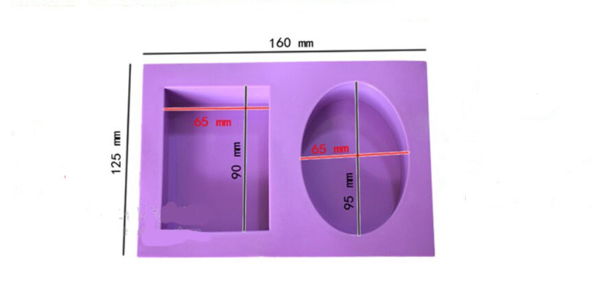 Square Cube And Ellipse Silicone Soap Molds Plaster Mold Ice Silicone Mold Chocolate Mold Cuboid Bar Cake Mold