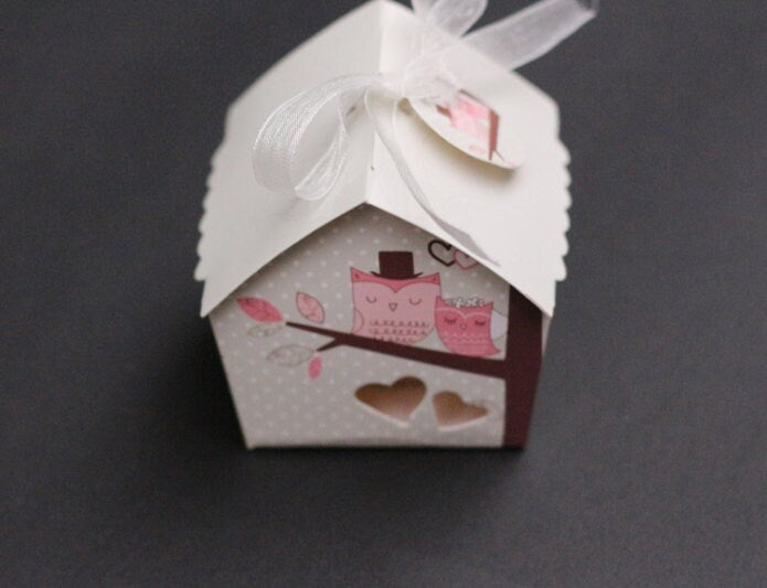 Intersting Bird's Nest Candy Box House Shape Wedding Favor Box Marriage Party Boxes Gift Box Bridal Shower Baby Shower Decoration