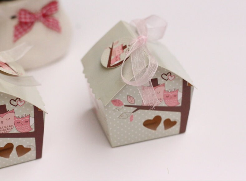 Intersting Bird's Nest Candy Box House Shape Wedding Favor Box Marriage Party Boxes Gift Box Bridal Shower Baby Shower Decoration