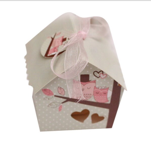 Intersting Bird's Nest Candy Box House Shape Wedding Favor Box Marriage Party Boxes Gift Box Bridal Shower Baby Shower Decoration
