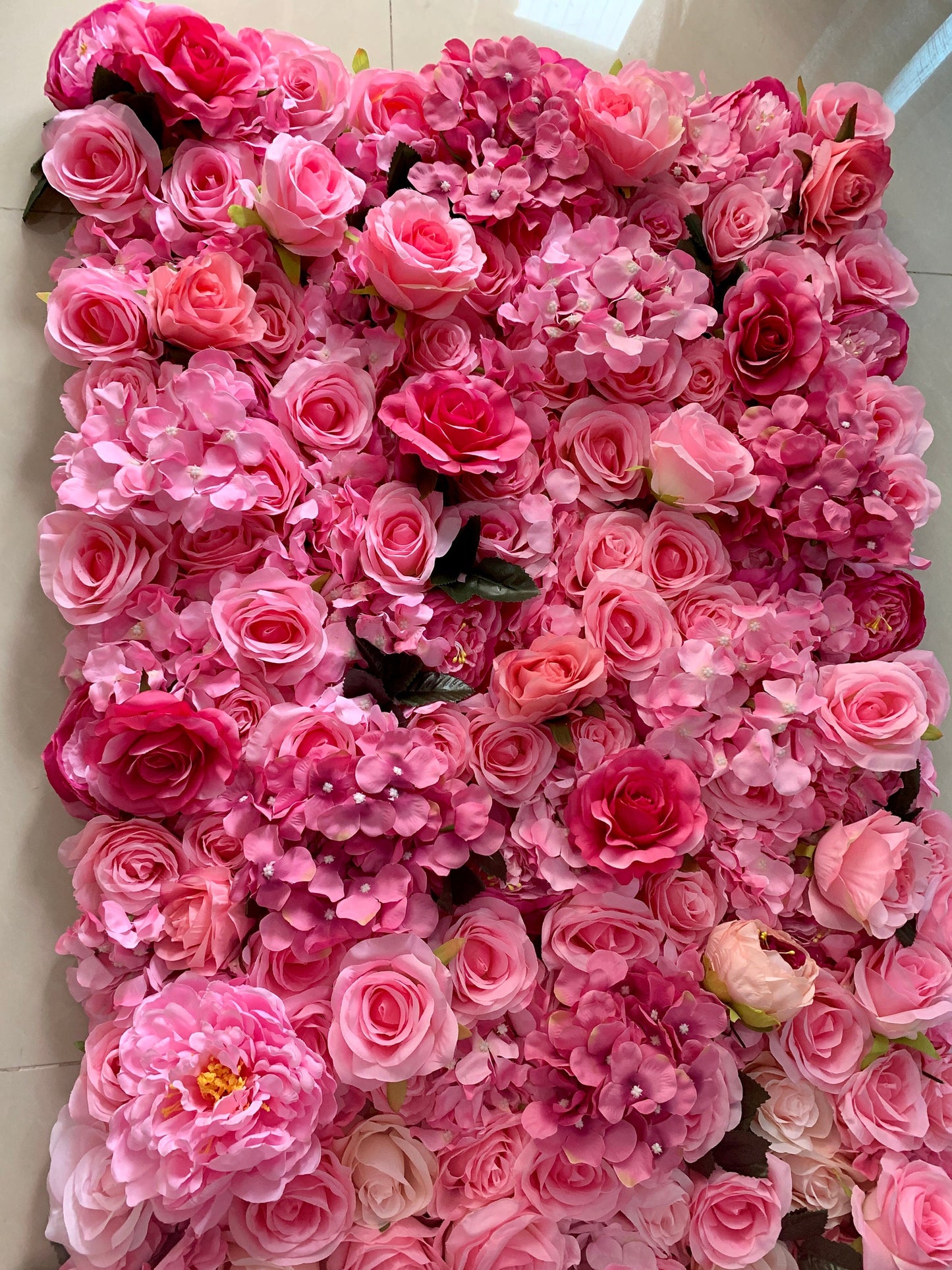 Gradual Color Floral Wall For Wedding Arrangement Fake Flower Wall Backdrop Bridal Shower Event Salon Party Photography Panel 15.75"x23.62"