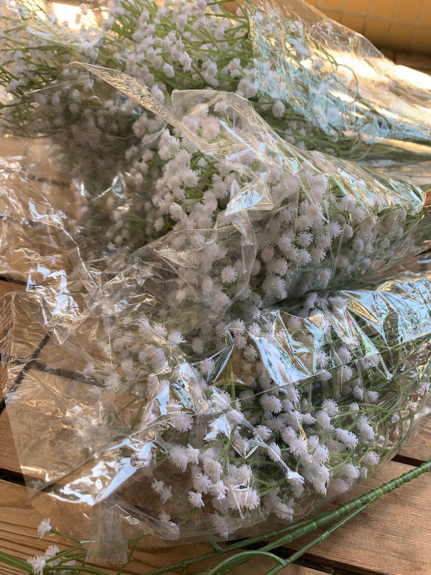 Wholesale 50 stems Babys Breath Bouquet Flowers Wedding Arrangement Decor Table Center Floral Babys Breath Fake Flower 6 colors Avaliable