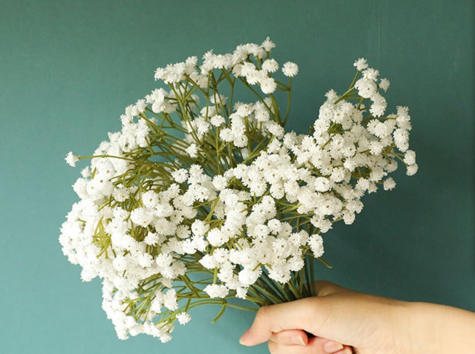 White Babys Breath Bouquet Flowers Length 65cm Artifical Simulation Breath Wedding Decorate Florals Table Centerpieces Flowers