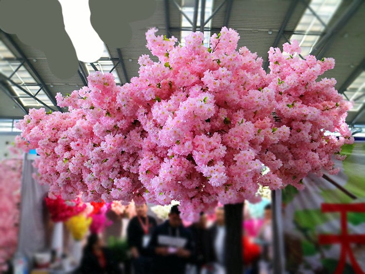 New Arrival 5 Stems Length 105cm/41.34" Artificial Simulation Silk Cherry Blossom Wedding Decoration Flowers Sakura Spring