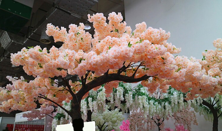 New Arrival 5 Stems Length 105cm/41.34" Artificial Simulation Silk Cherry Blossom Wedding Decoration Flowers Sakura Spring