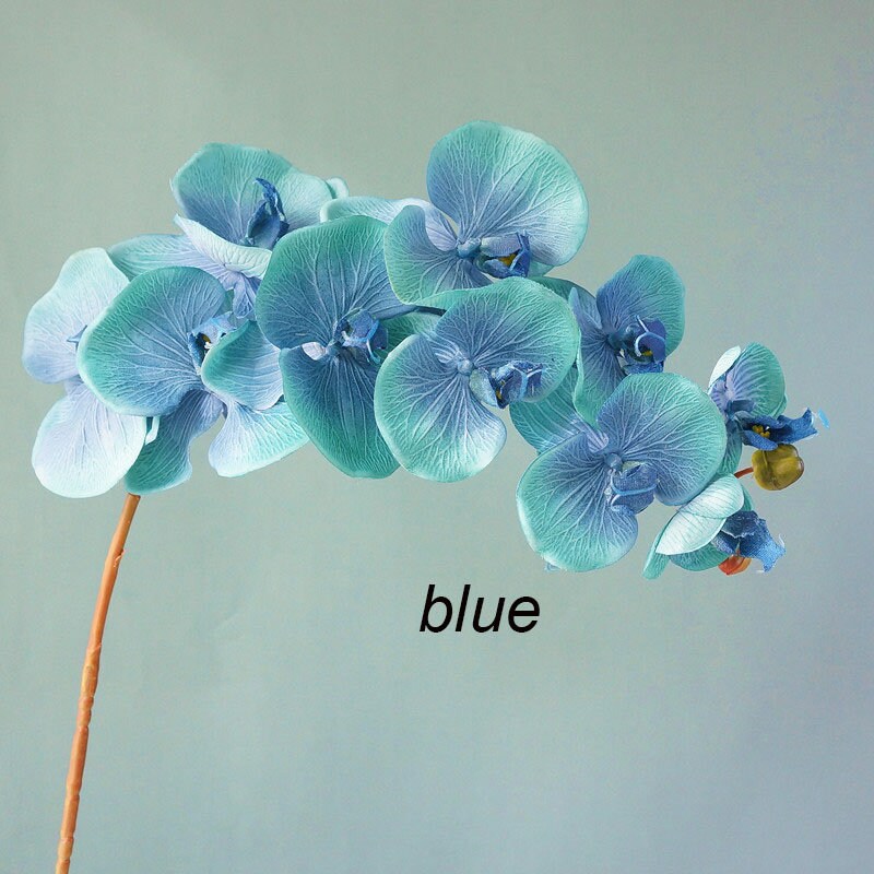 2 Stems Luxury Silk Flower Silk Butterfly Orchid Stem 37" Tall For Wedding Table Centerpieces Butterfly Orchid Phalaenopsis