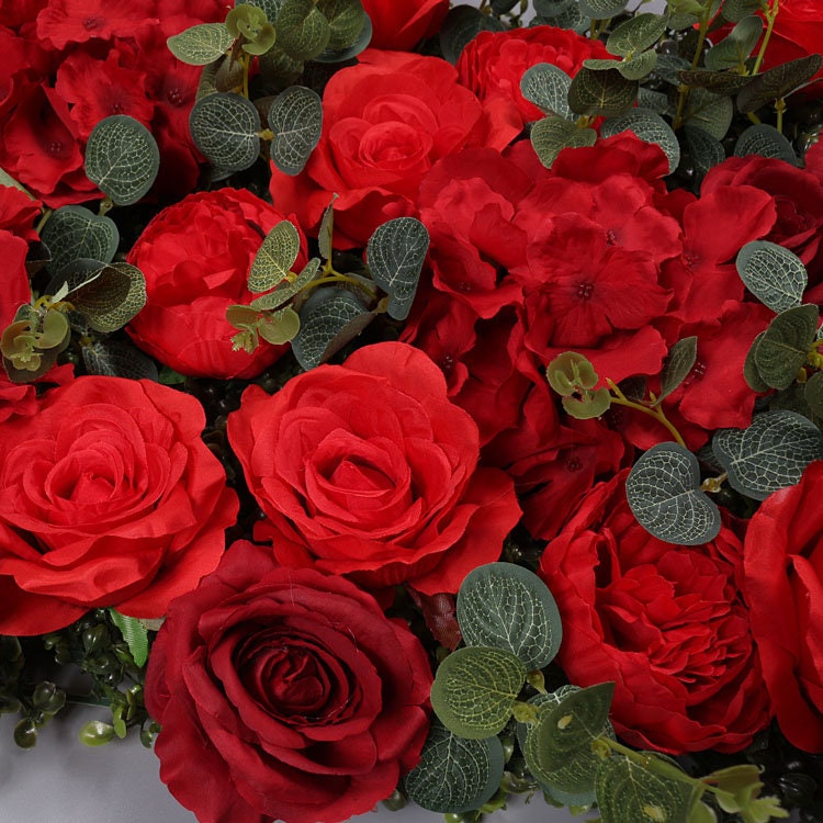 Red Flower Wall For Wedding Backdrop Arrangement Decor Special Event Bridal Shower Photography Decor Floral Wall Panels 15.75 x23.62inch