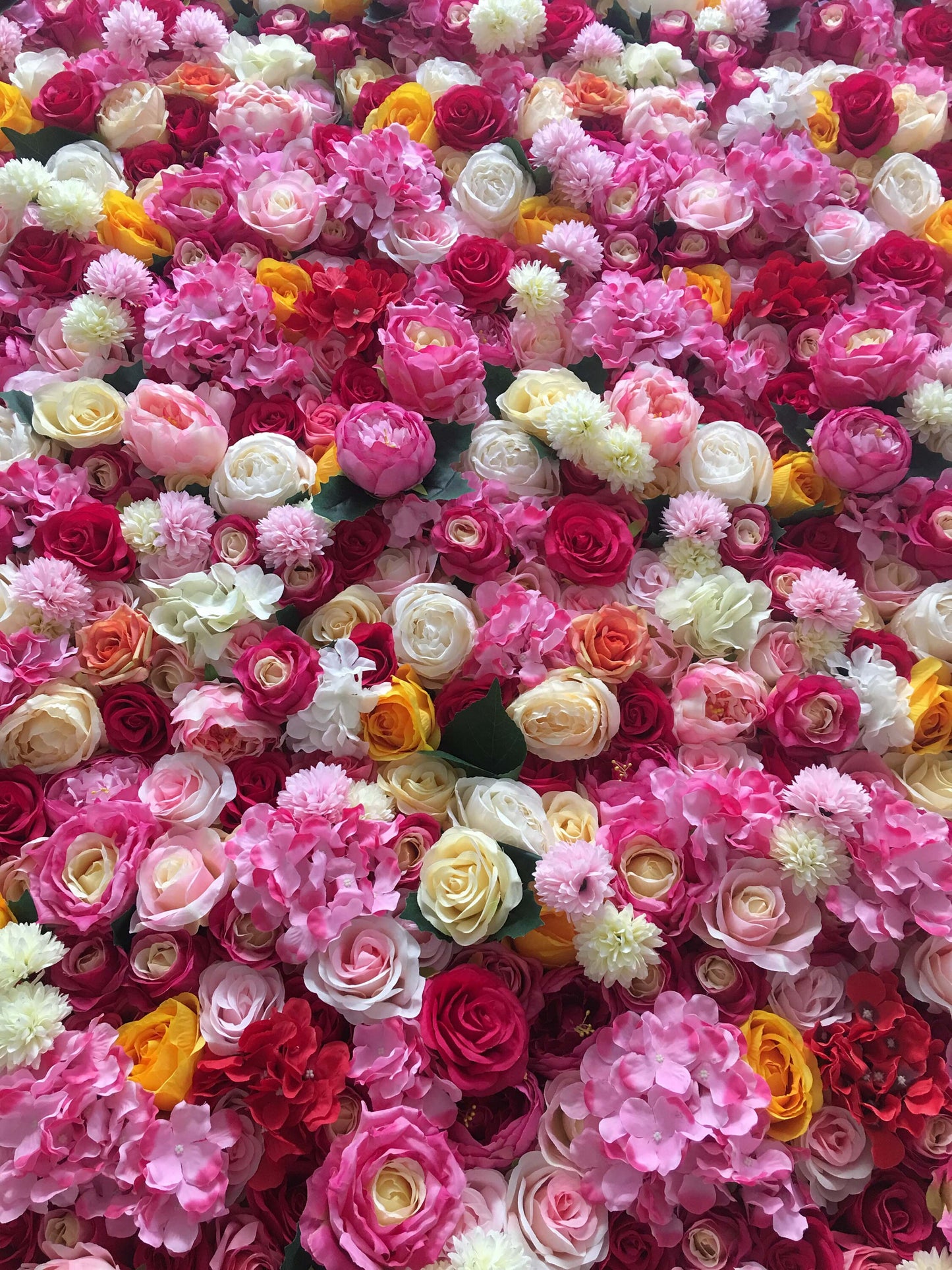 Floral Wall For Wedding Arrangement Fake Flower Wall Backdrop Bridal Shower Event Salon Party Photography Panel 15.75"x23.62"