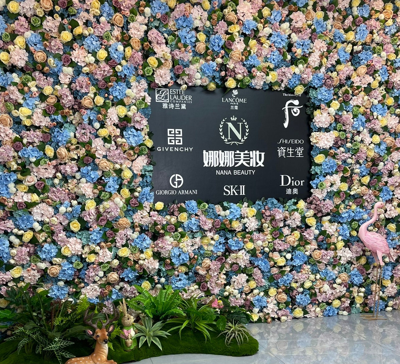 Fake Flower Wall for Baby Shower Wedding Photography Backdrop Simulation Rose for Special Event Party Decor Panel 15.75x23.62inch